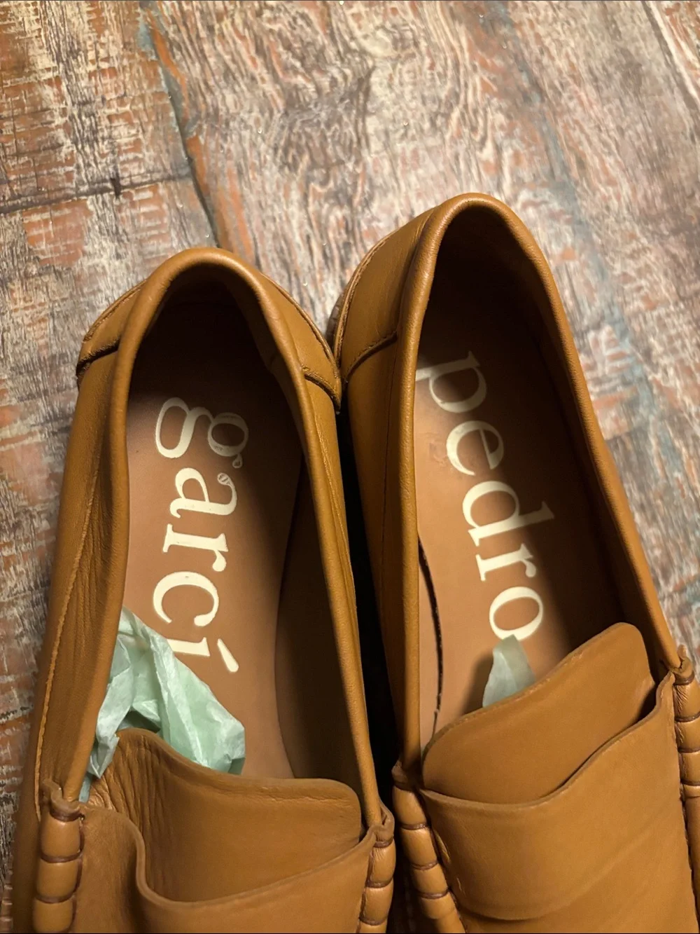 Pedro Garcia Tan Leather Penny Loafers